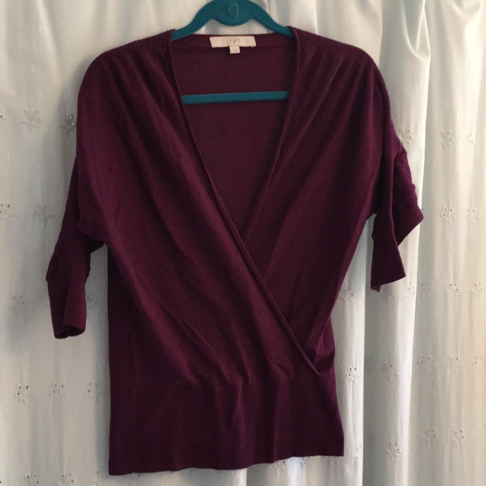 Loft v neck wrap sweater *nursing friendly*
